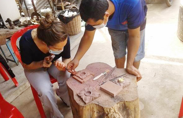 Carving in Siem Reap