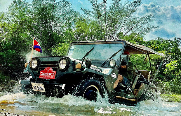 Zipline and Guided Angkor Temples Vintage Jeep Tour
